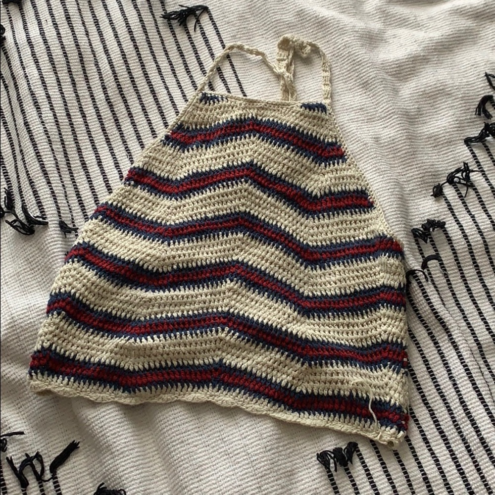 WORN ONCE BACKLESS CROCHET TOP